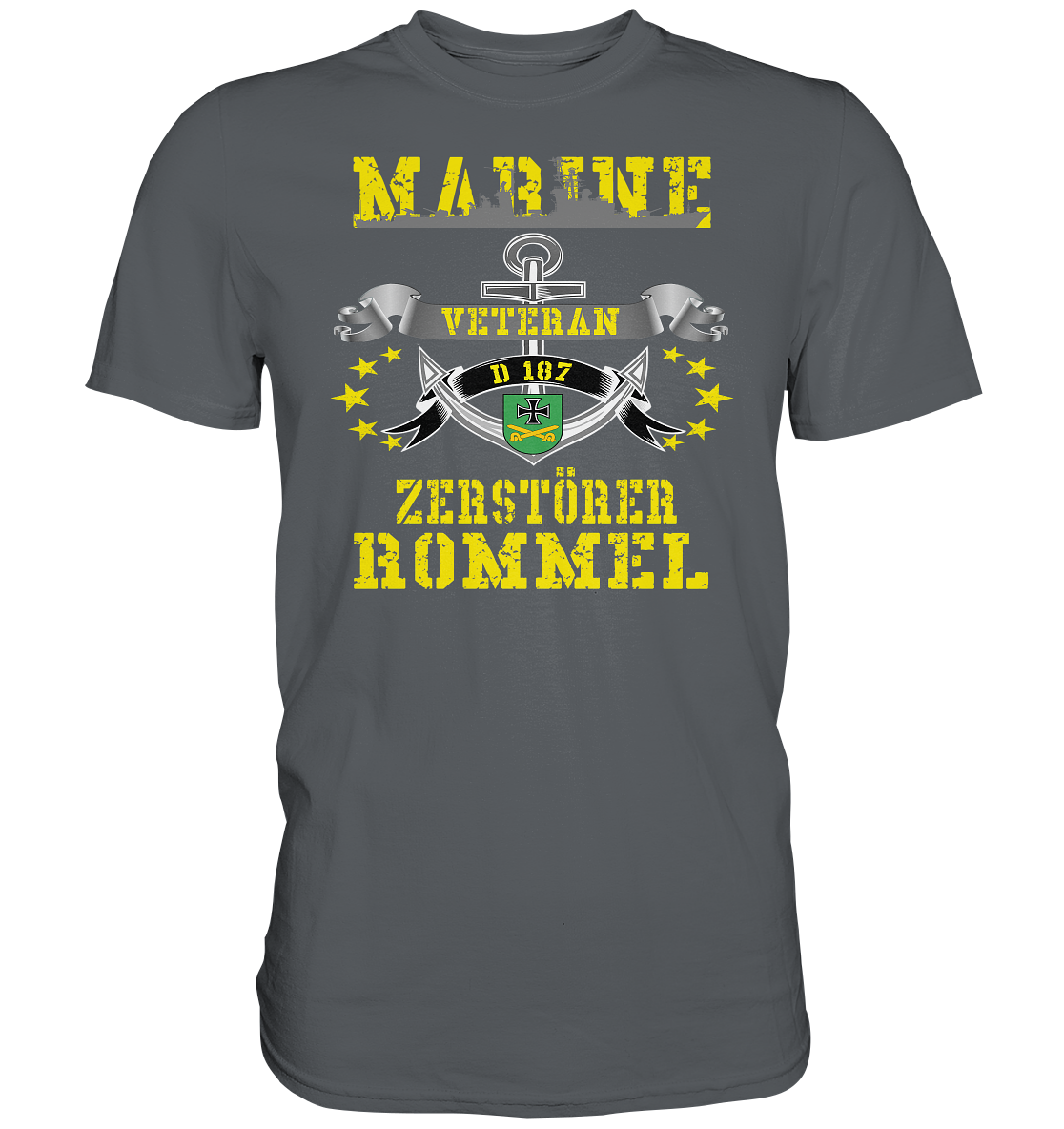 Zerstörer D187 ROMMEL Marine Veteran - Premium Shirt