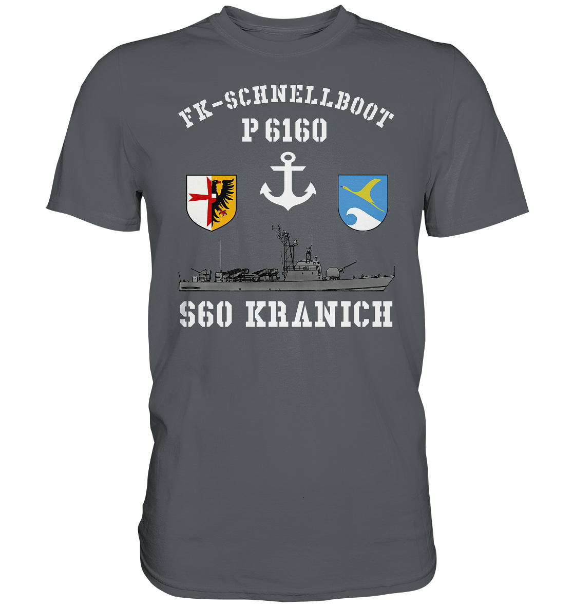 FK-Schnellboot P6160 KRANICH Anker - Premium Shirt