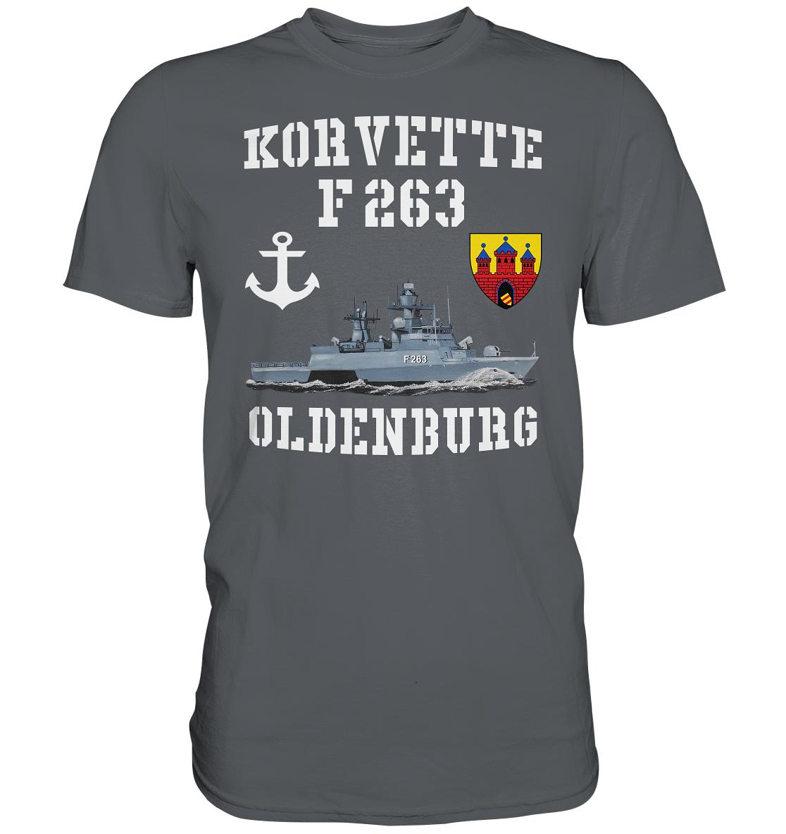 Korvette F263 OLDENBURG Anker - Premium Shirt