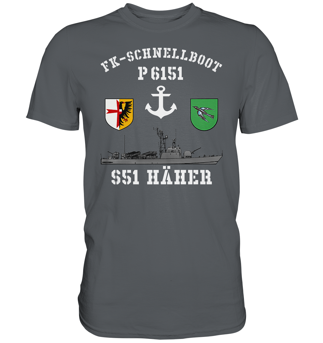 FK-Schnellboot P6151 HÄHER Anker - Premium Shirt