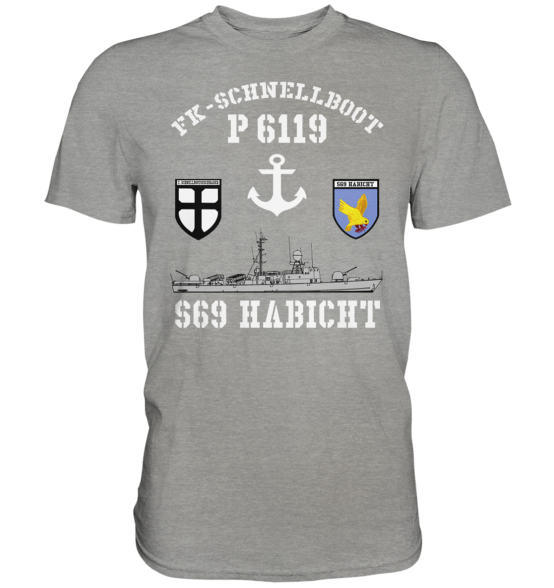 FK-Schnellboot P6119 HABICHT 7.SG Anker - Premium Shirt