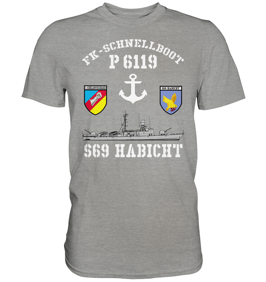 FK-Schnellboot P6119 HABICHT 2.SG Anker - Premium Shirt