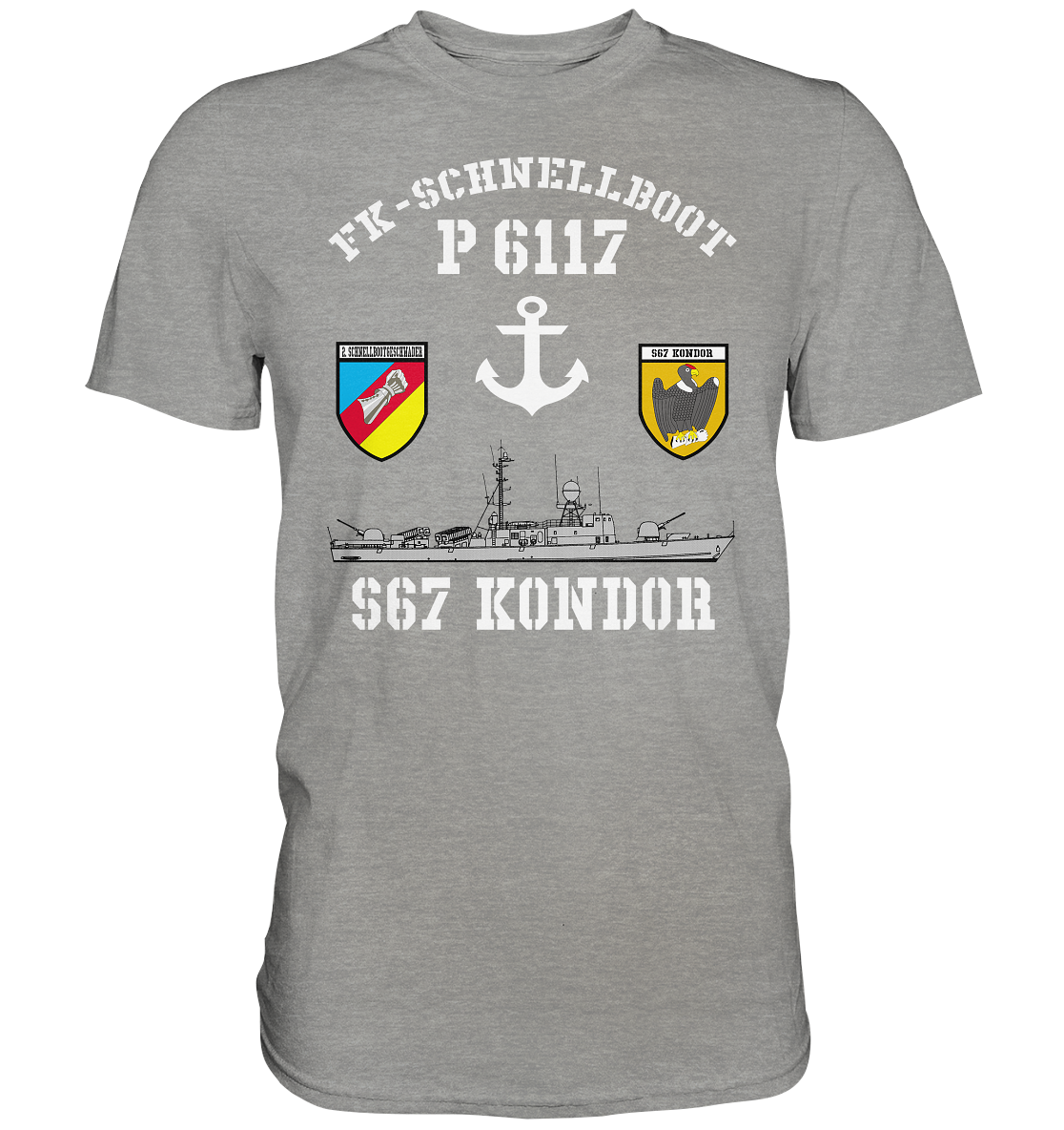 FK-Schnellboot P6117 KONDOR 2.SG Anker - Premium Shirt