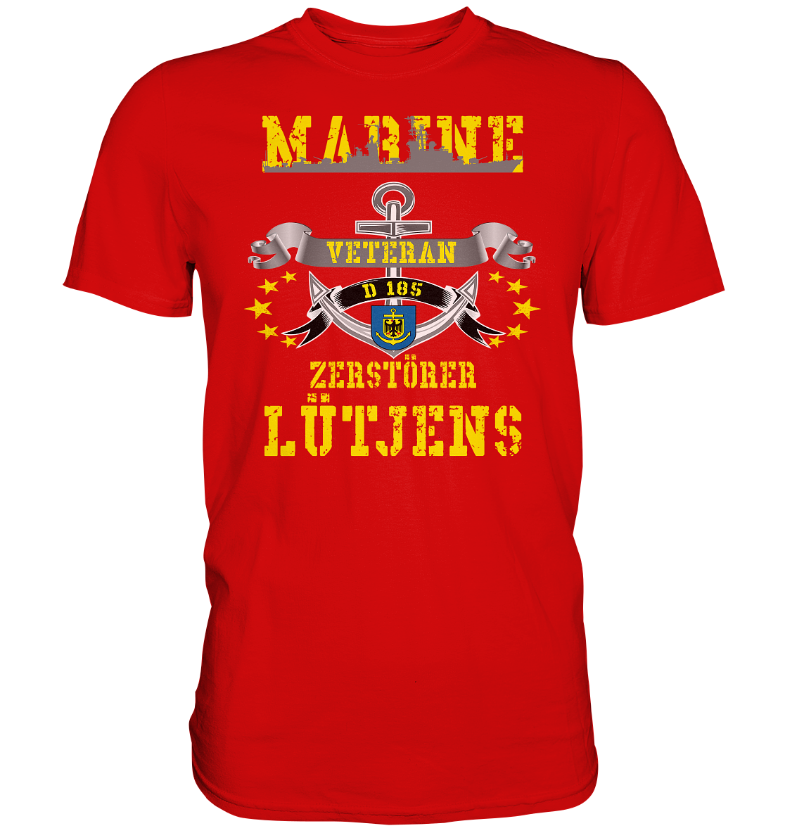 Zerstörer D185 LÜTJENS Marine Veteran - Premium Shirt