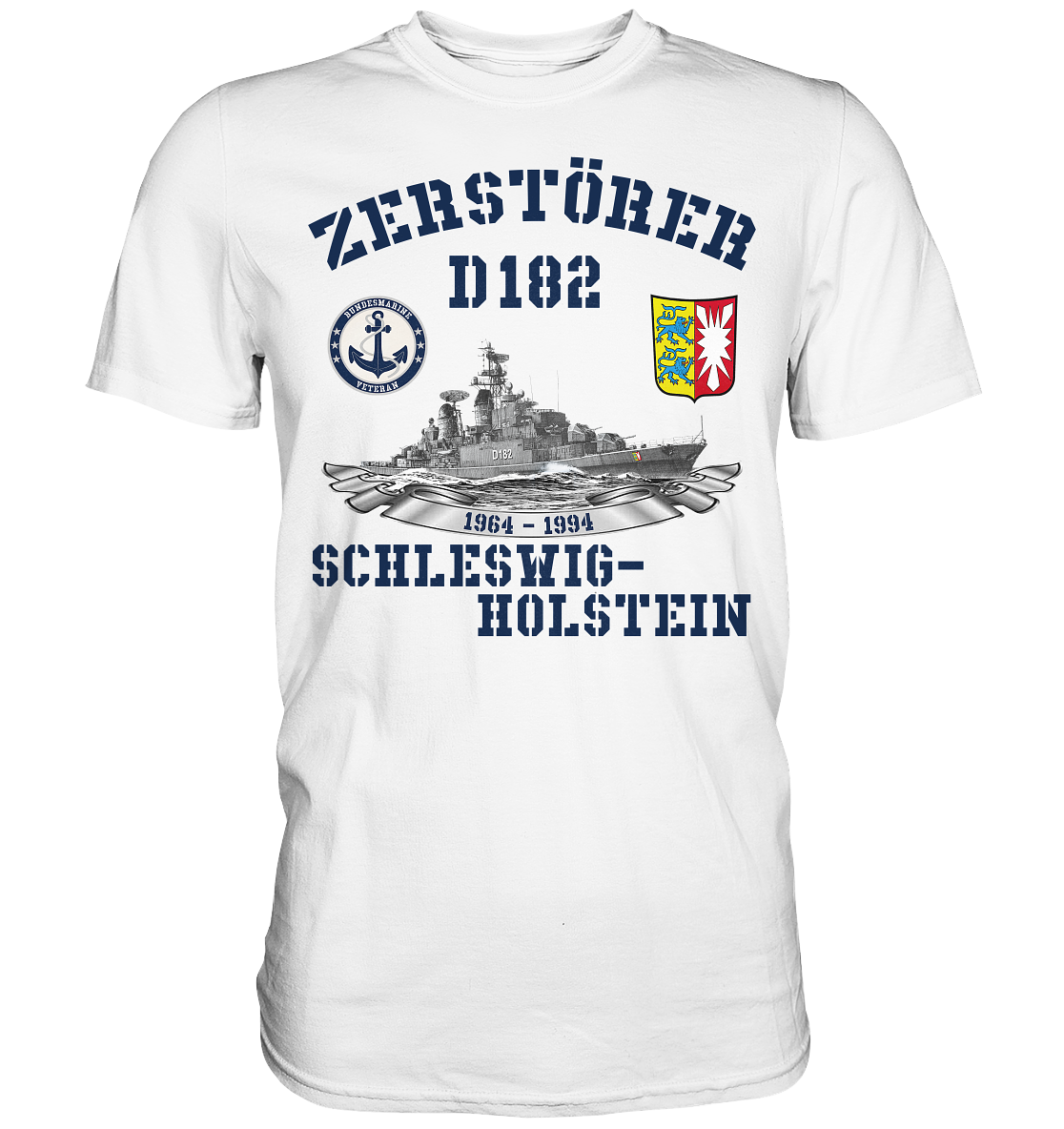 Zerstörer D182 SCHLESWIG-HOLSTEIN Bundesmarine Veteran - Premium Shirt