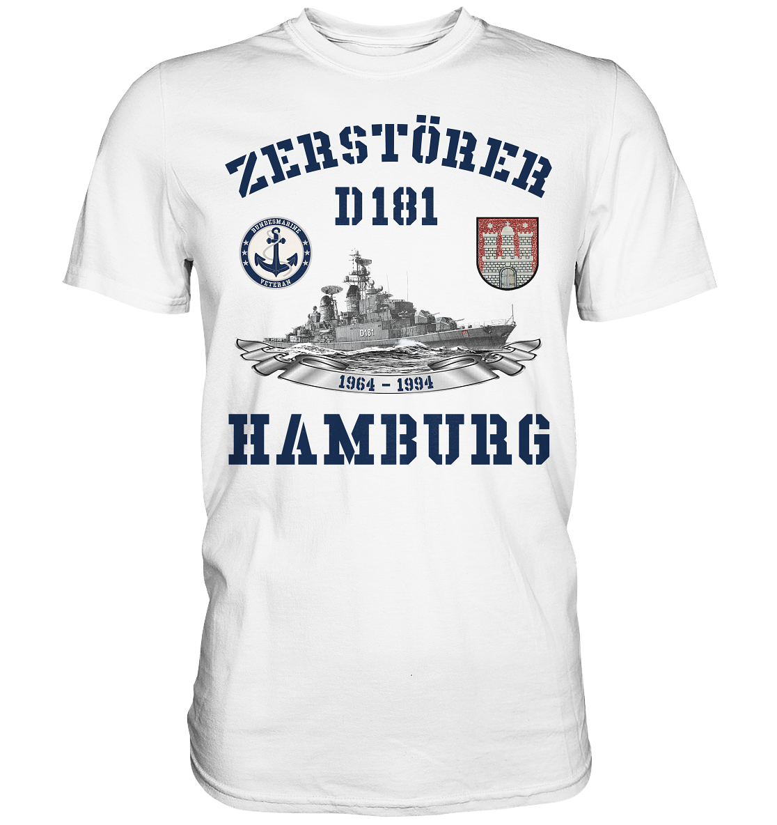 Zerstörer D181 HAMBURG Bundesmarine Veteran - Premium Shirt