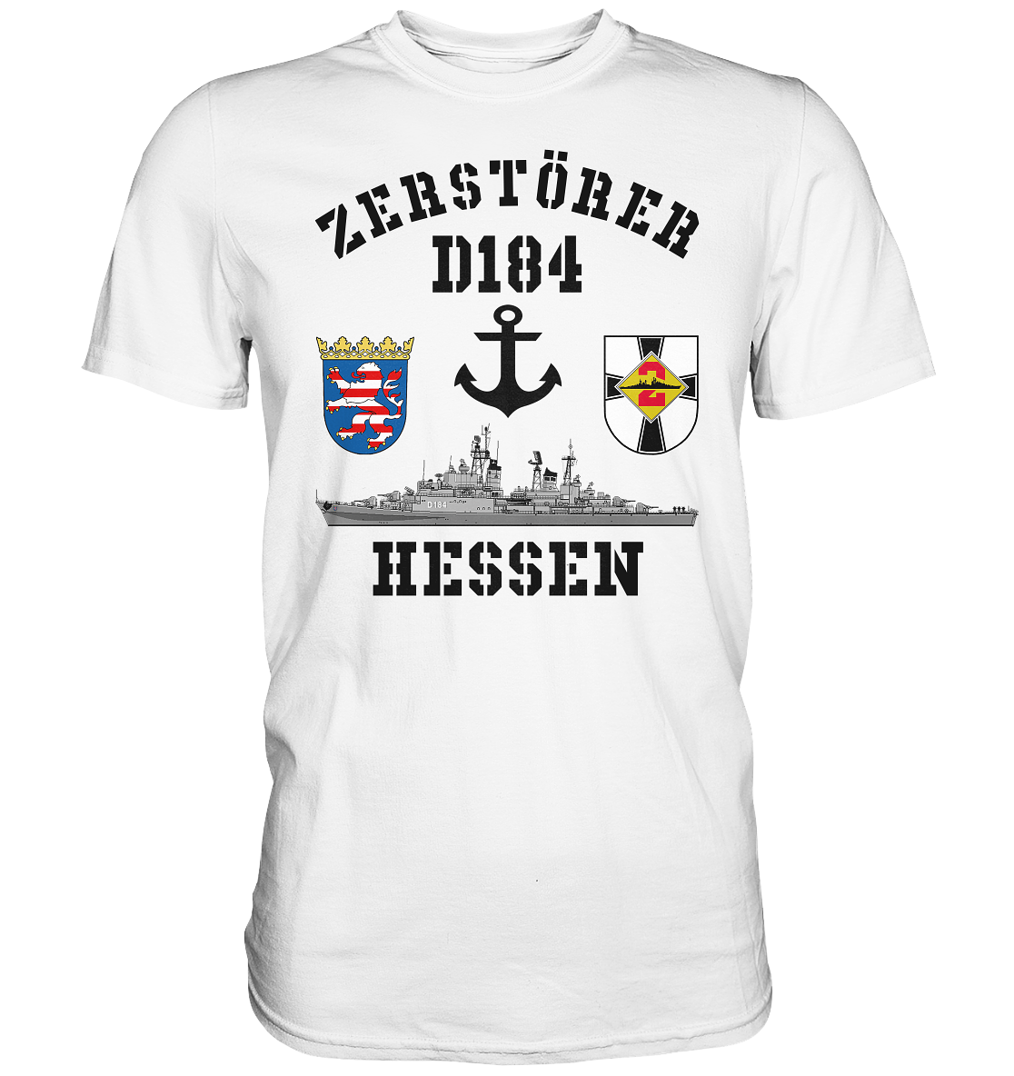 Zerstörer D184 HESSEN Anker - Premium Shirt