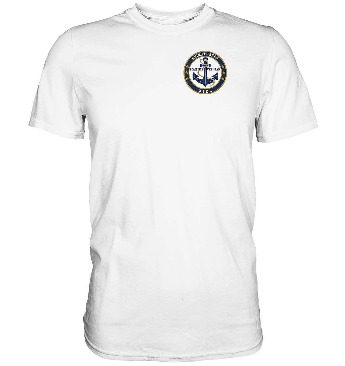 Marine Veteran Heimathafen KIEL Brustlogo - Premium Shirt
