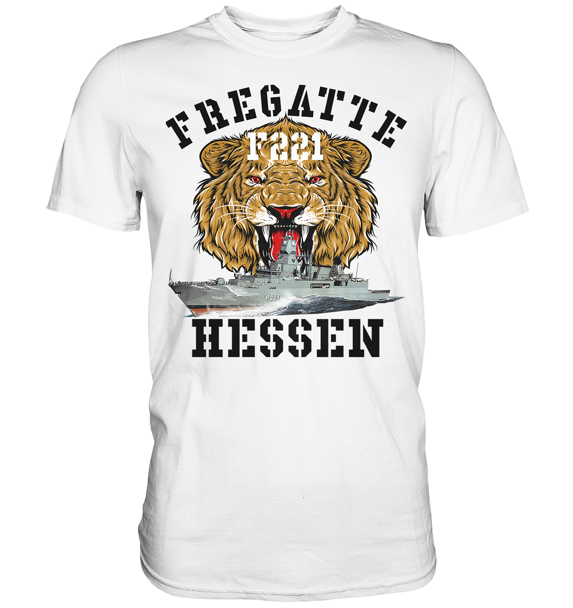Fregatte F221 HESSEN Löwe - Premium Shirt