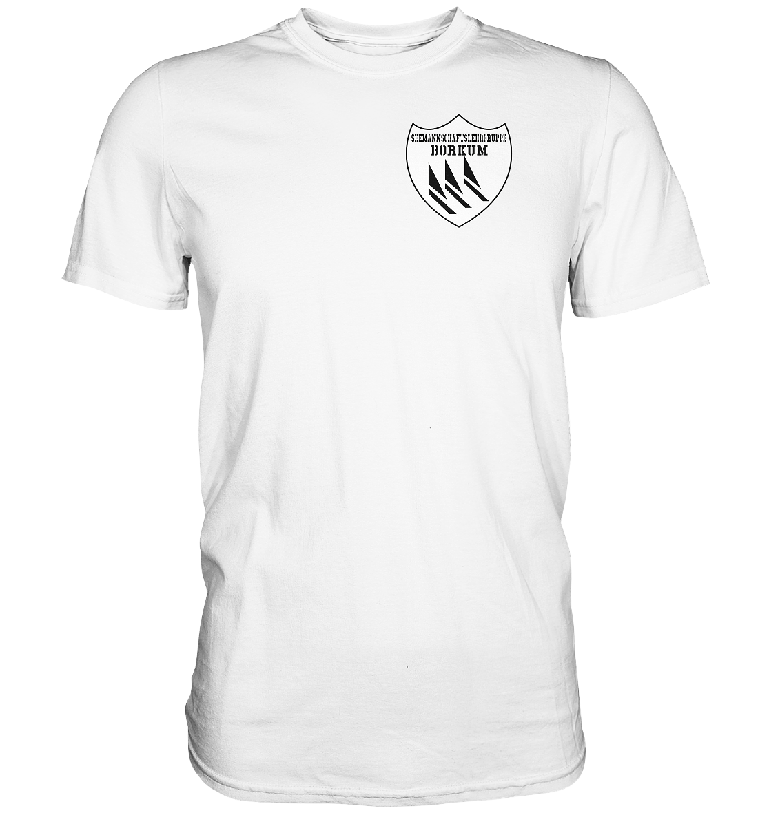 Seemannschaftslehrgruppe BORKUM Brustwappen - Premium Shirt