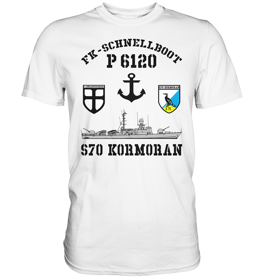 FK-Schnellboot P6120 KORMORAN 7.SG Anker - Premium Shirt