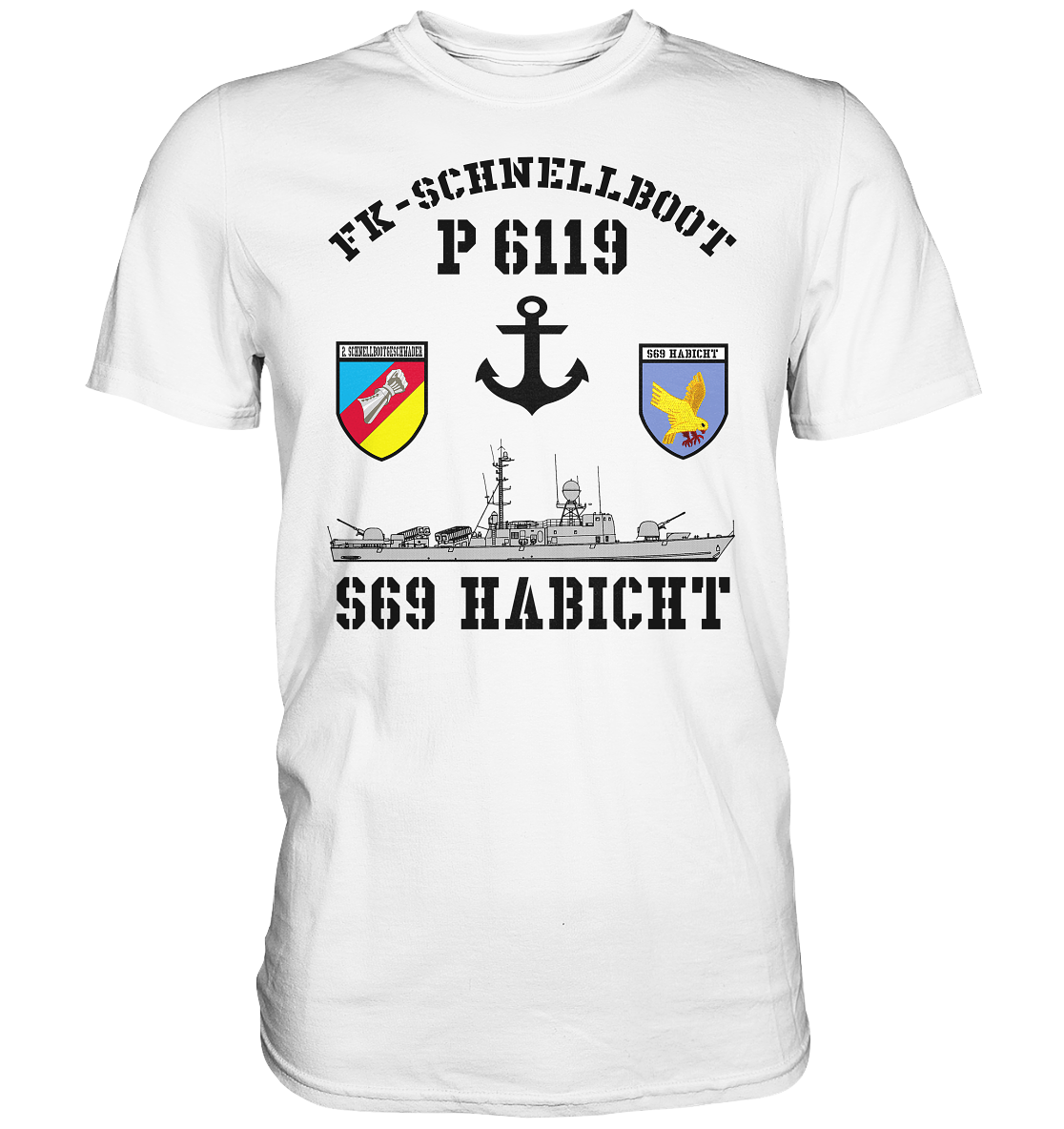 FK-Schnellboot P6119 HABICHT 2.SG Anker - Premium Shirt
