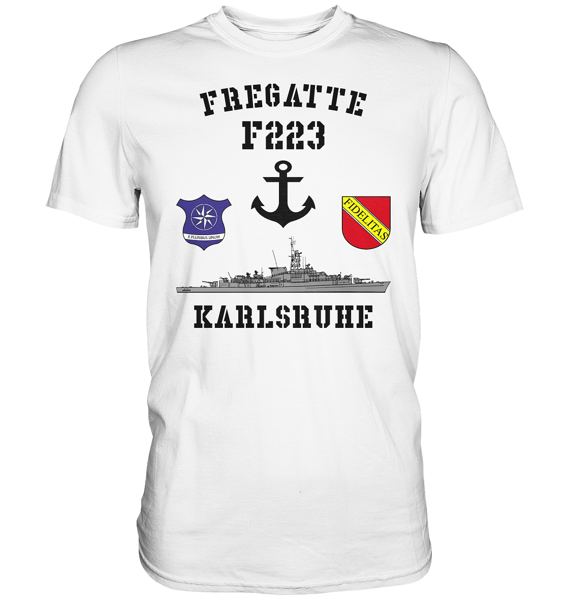 Fregatte F223 KARLSRUHE Anker - Premium Shirt
