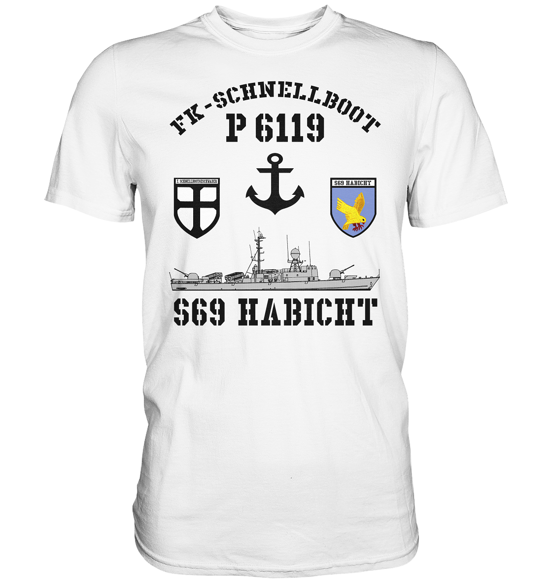 FK-Schnellboot P6119 HABICHT 7.SG Anker - Premium Shirt