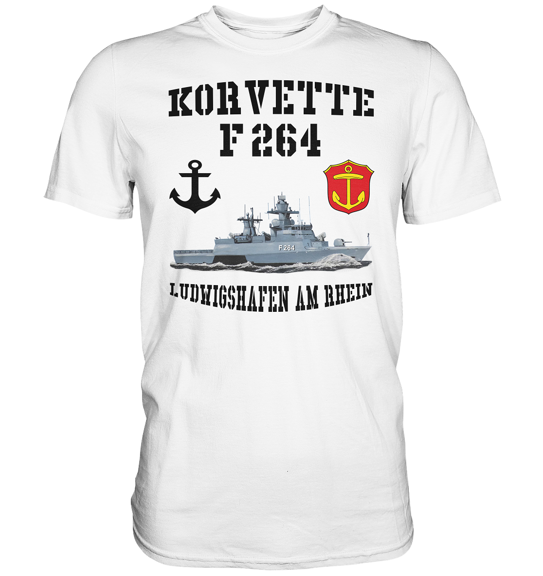 Korvette F264 LUDWIGSHAFEN AM RHEIN Anker - Premium Shirt