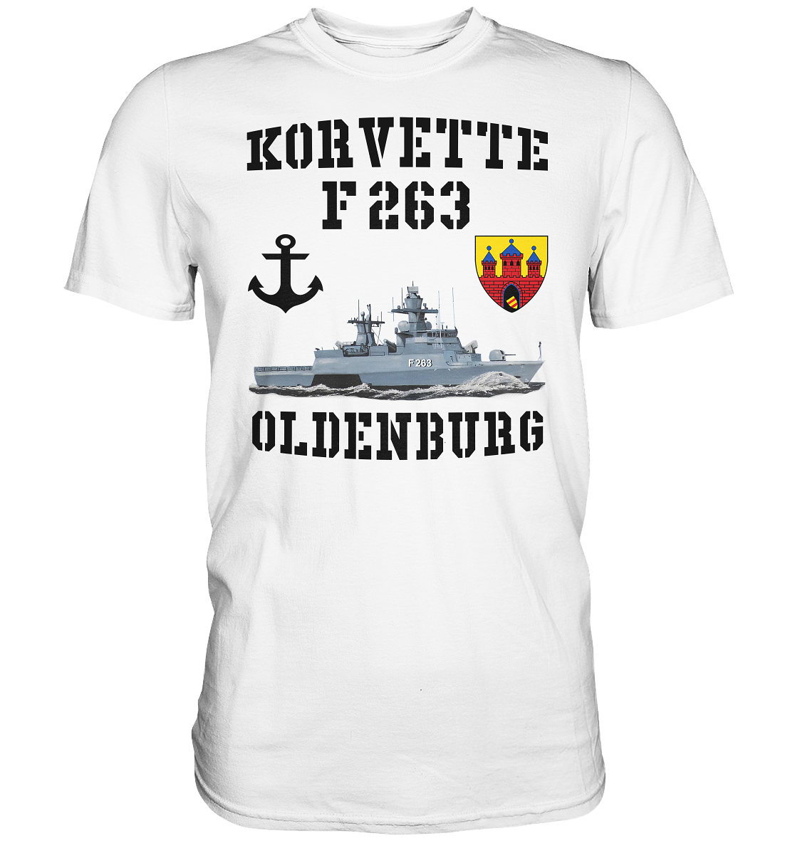 Korvette F263 OLDENBURG Anker - Premium Shirt