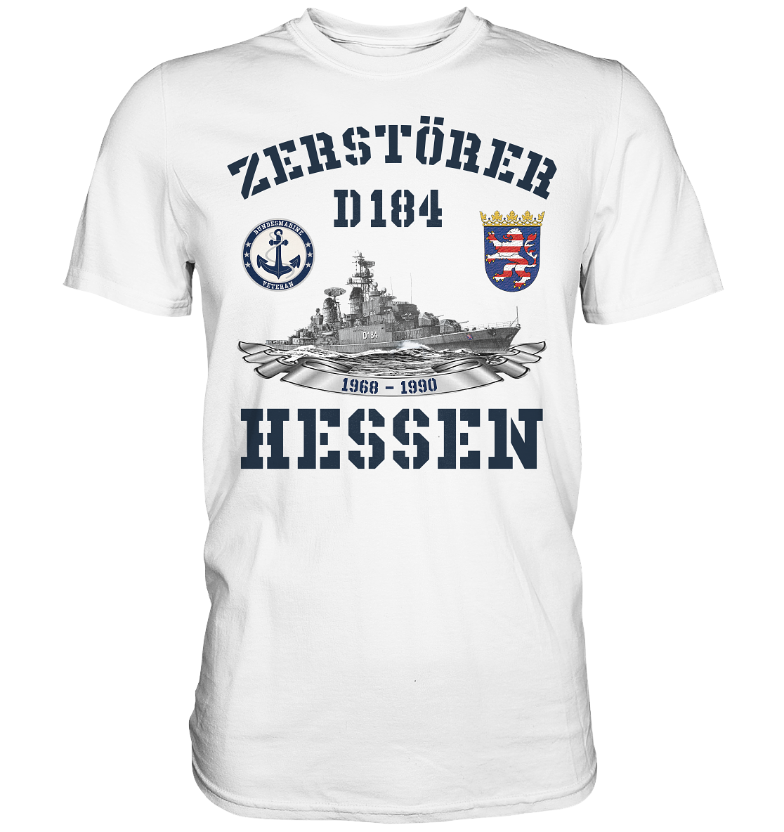 Zerstörer D184 HESSEN Bundesmarine Veteran - Premium Shirt