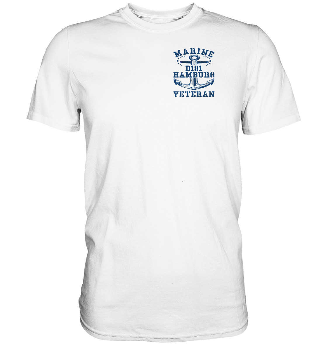 D181 Zerstörer HAMBURG Marine Veteran Brustlogo - Premium Shirt