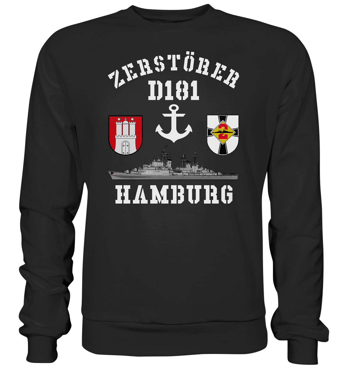 Zerstörer D181 HAMBURG Anker - Premium Sweatshirt