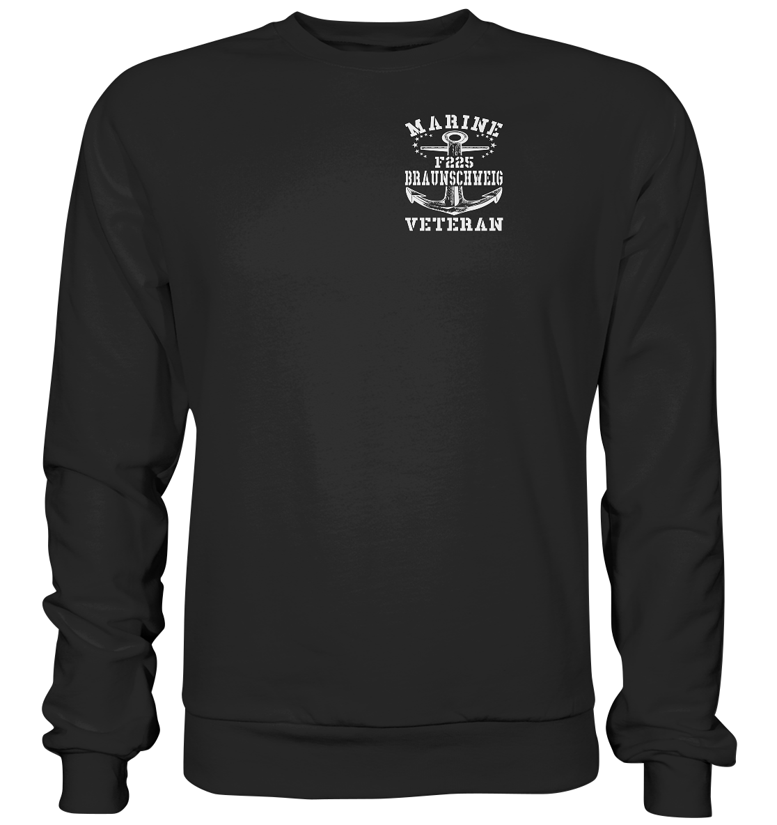 Fregatte F225 BRAUNSCHWEIG Marine Veteran Brustlogo - Premium Sweatshirt