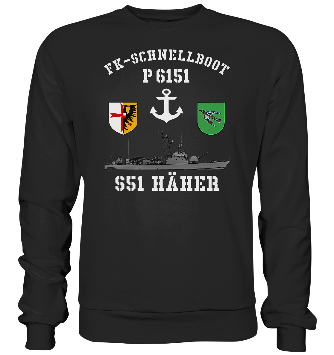 FK-Schnellboot P6151 HÄHER Anker - Premium Sweatshirt