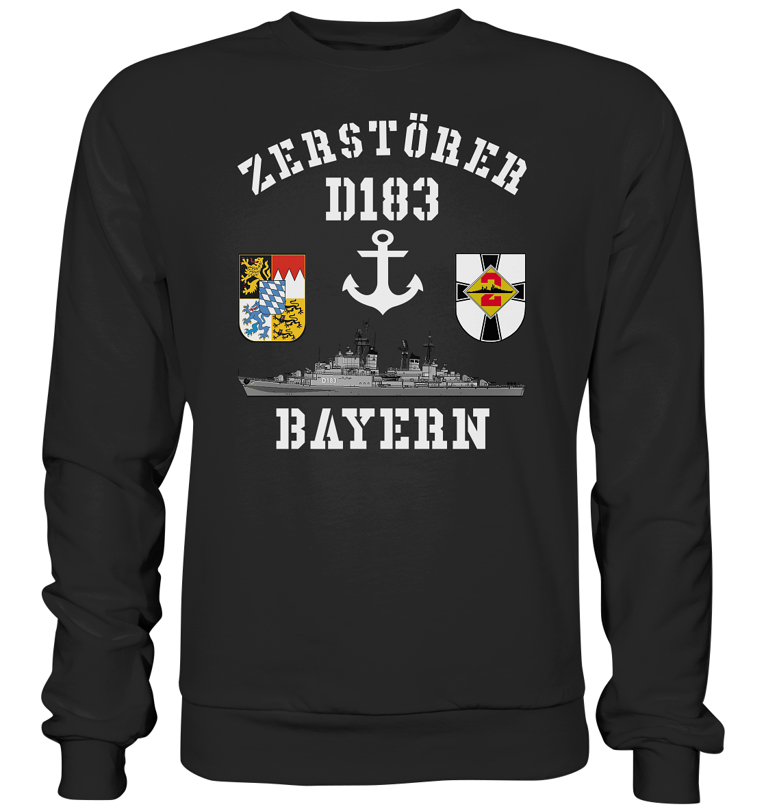 Zerstörer D183 BAYERN Anker - Premium Sweatshirt