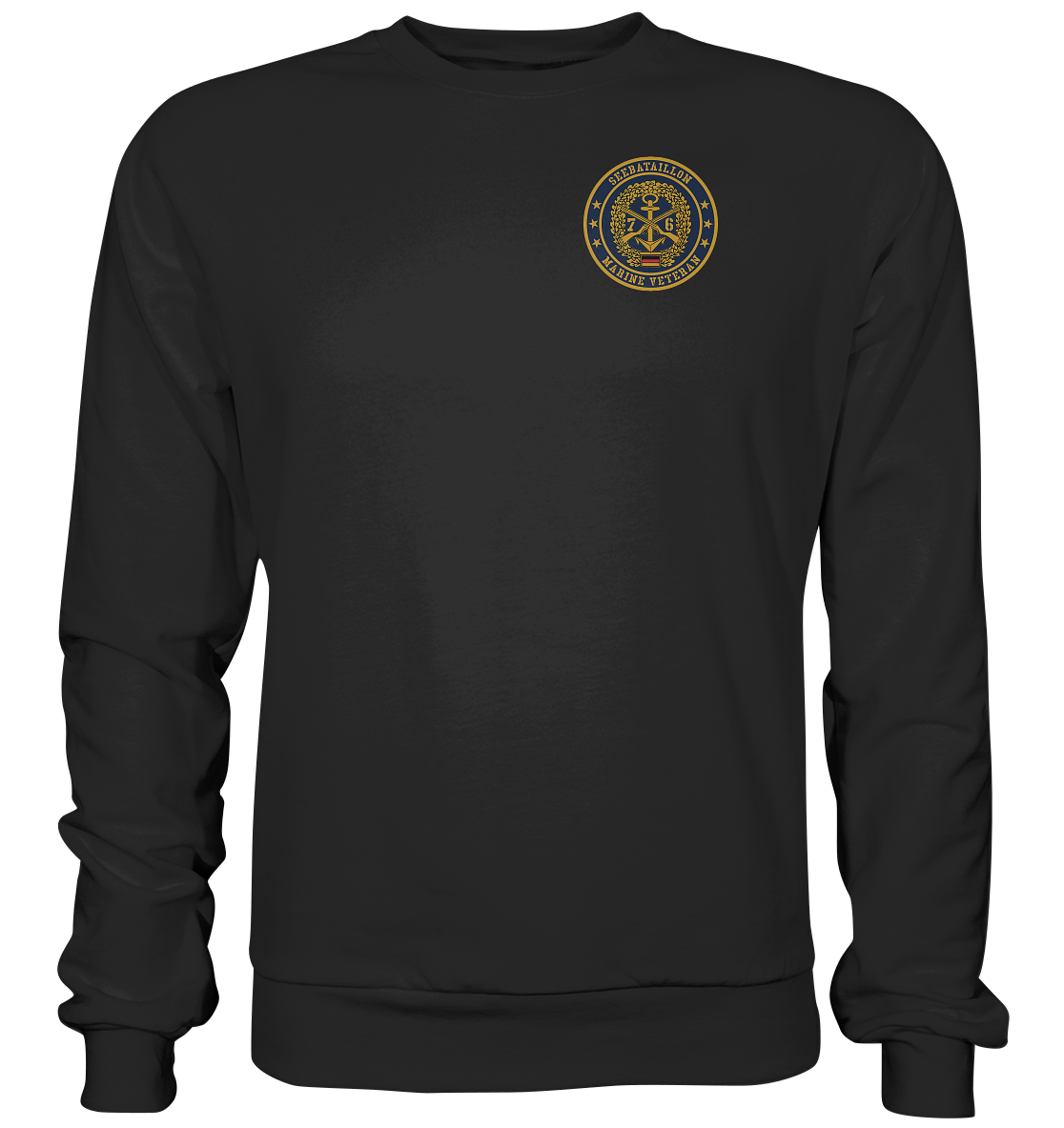 SEEBATAILLON 76er Marine Veteran Brustlogo - Premium Sweatshirt