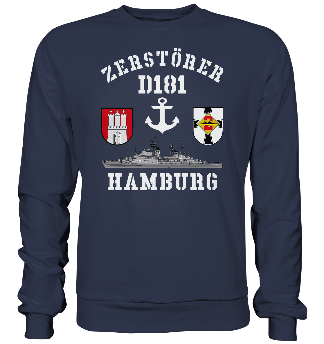 Zerstörer D181 HAMBURG Anker - Premium Sweatshirt