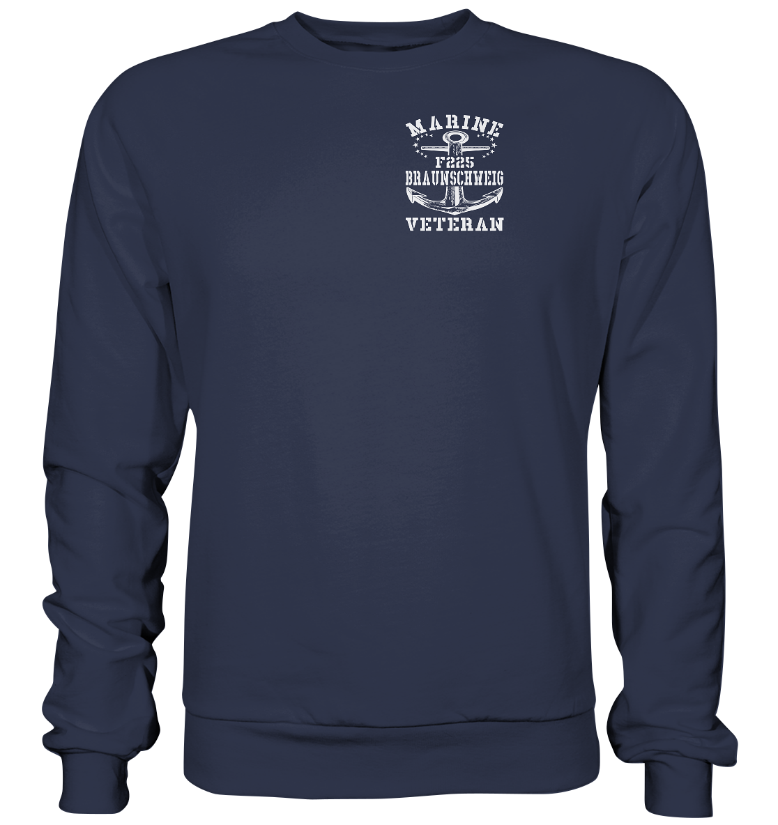 Fregatte F225 BRAUNSCHWEIG Marine Veteran Brustlogo - Premium Sweatshirt