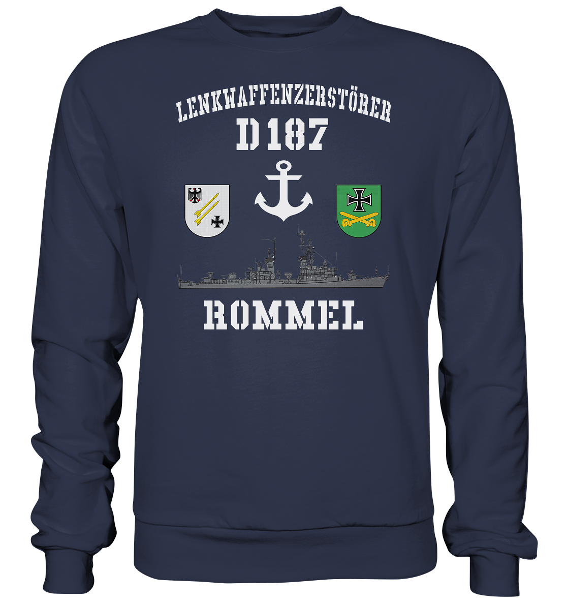 Lenkwaffenzerstörer D187 ROMMEL Anker - Premium Sweatshirt