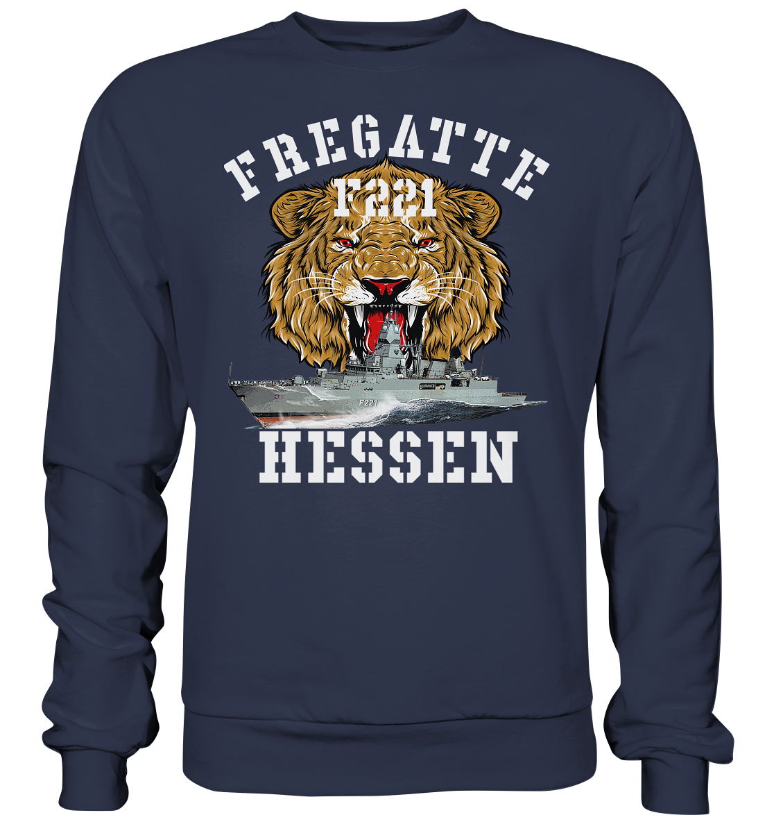 Fregatte F221 HESSEN Löwe - Premium Sweatshirt