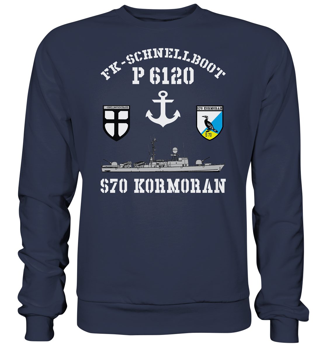 FK-Schnellboot P6120 KORMORAN 7.SG Anker - Premium Sweatshirt