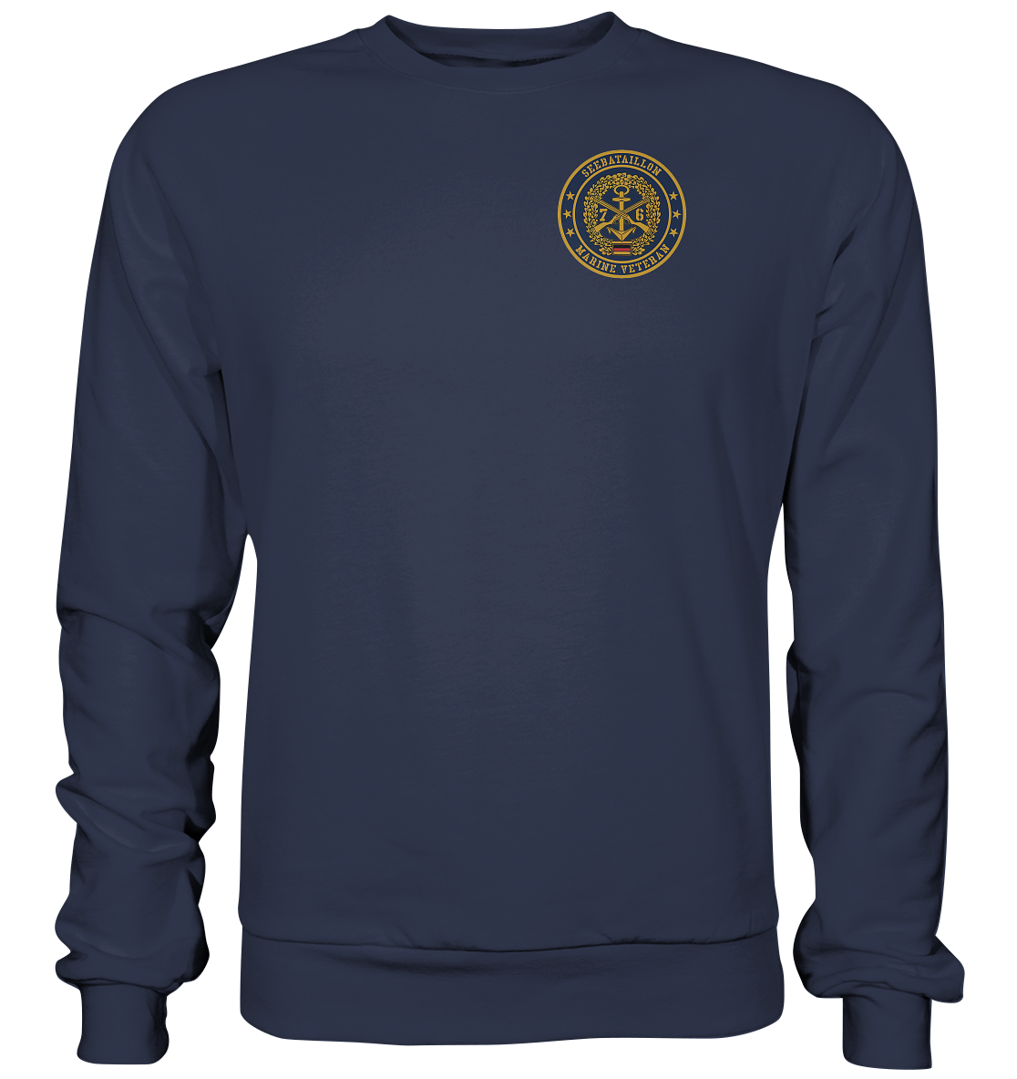 SEEBATAILLON 76er Marine Veteran Brustlogo - Premium Sweatshirt