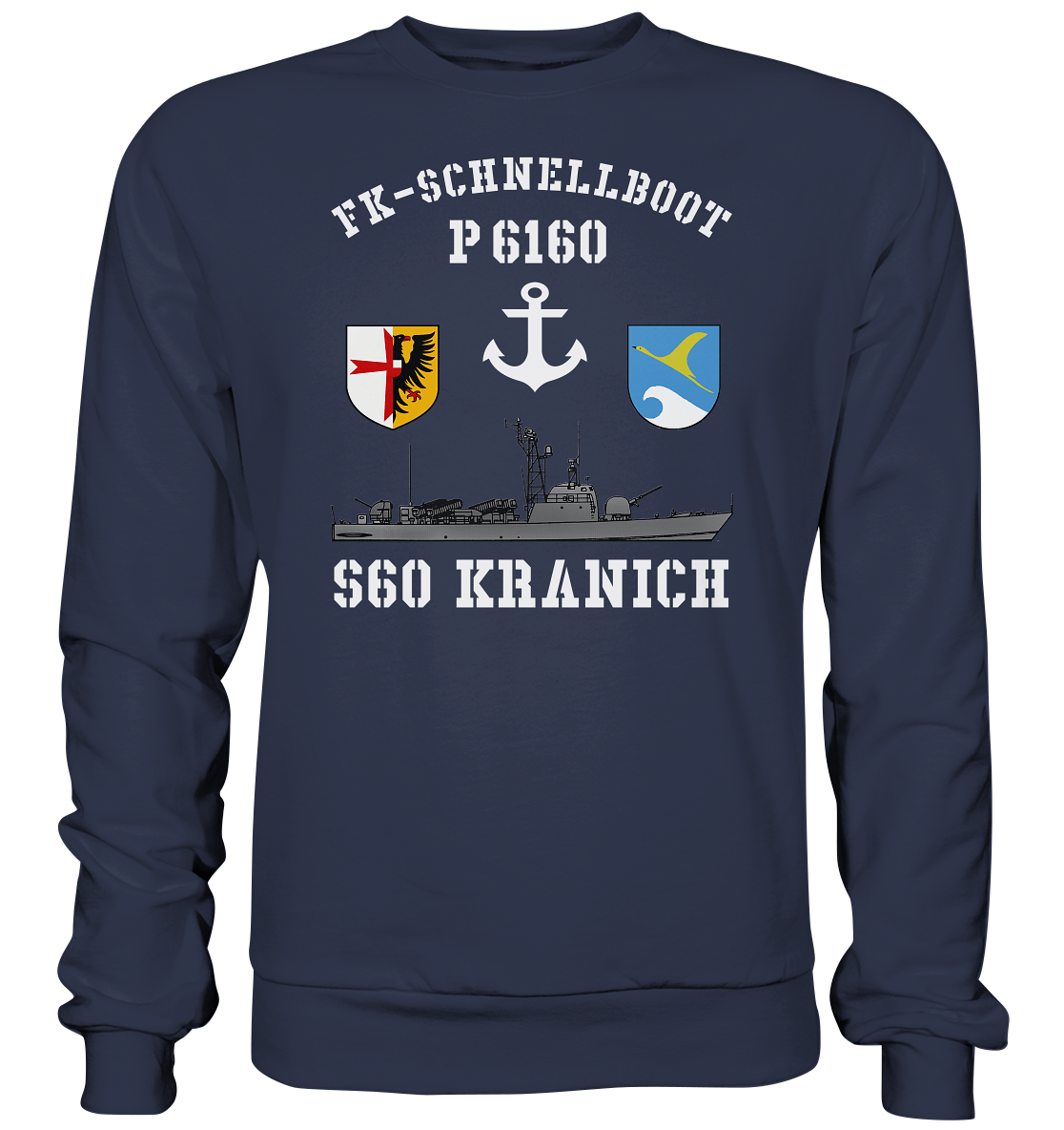 FK-Schnellboot P6160 KRANICH Anker - Premium Sweatshirt