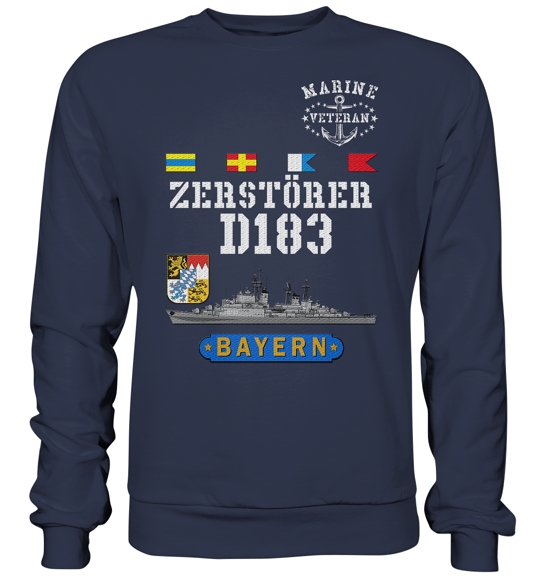 Zerstörer D183 BAYERN Marine Veteran - Premium Sweatshirt