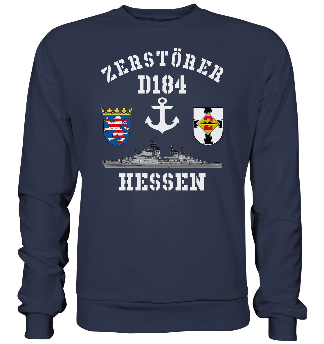 Zerstörer D184 HESSEN Anker - Premium Sweatshirt