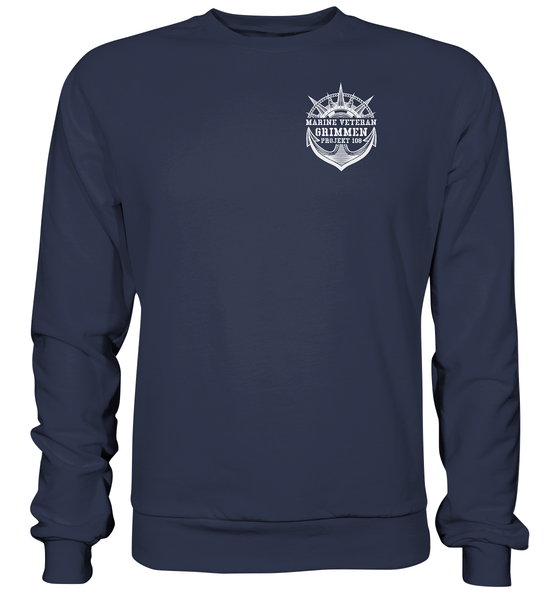 Projekt 108 GRIMMEN Marine Veteran Brustlogo - Premium Sweatshirt