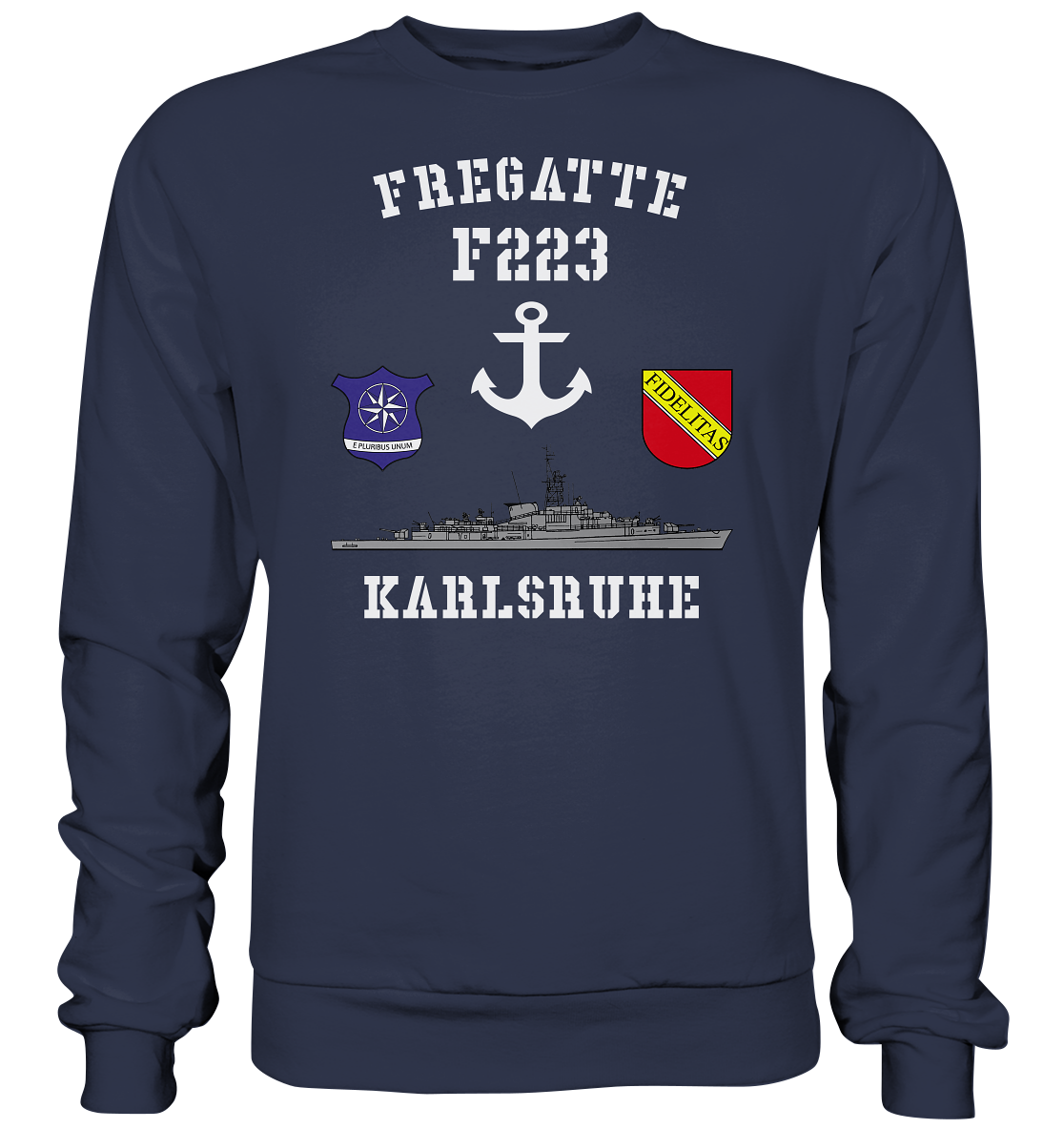 Fregatte F223 KARLSRUHE Anker - Premium Sweatshirt
