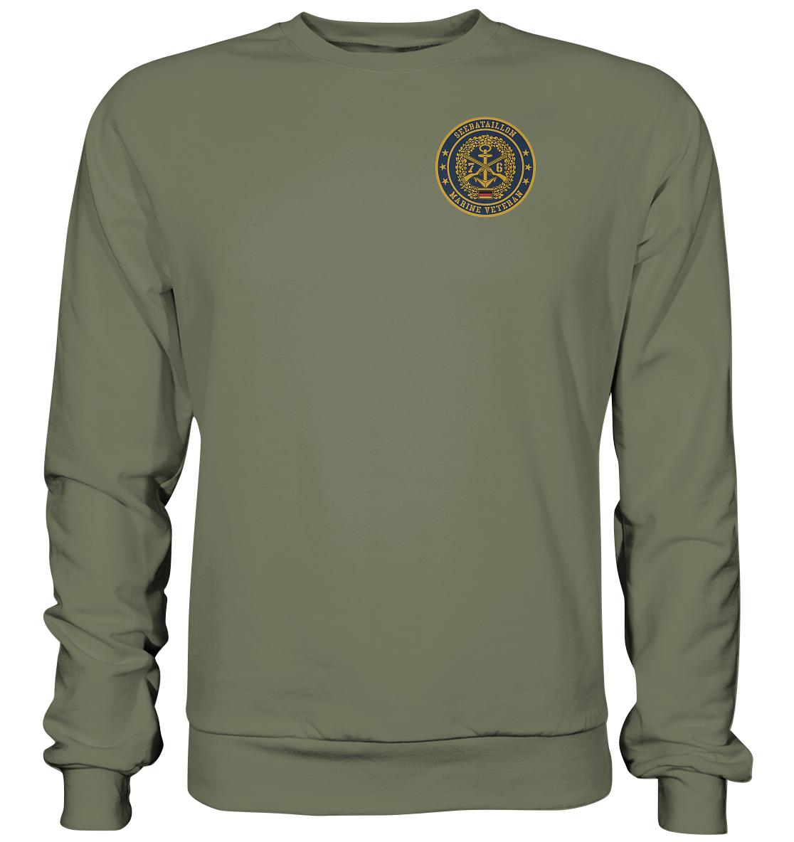 SEEBATAILLON 76er Marine Veteran Brustlogo - Premium Sweatshirt