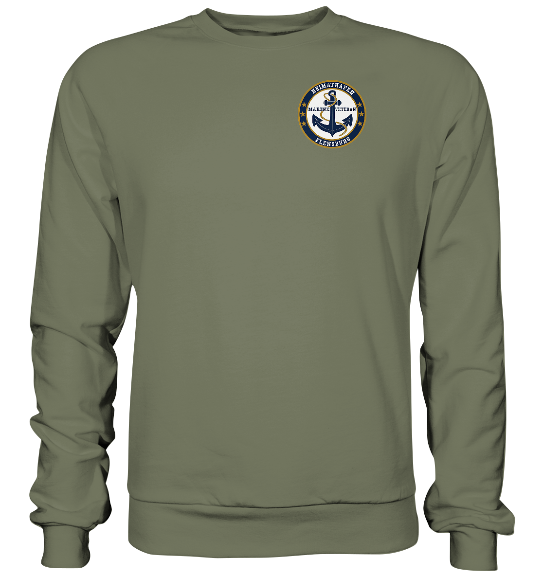 Marine Veteran Heimathafen Flensburg Brustlogo - Premium Sweatshirt