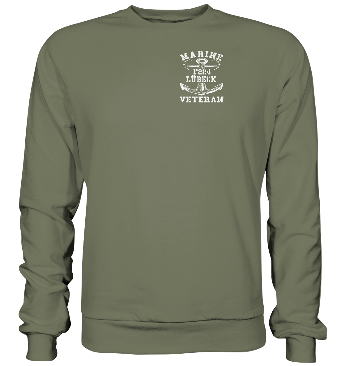 Fregatte F224 LÜBECK Marine Veteran Brustlogo - Premium Sweatshirt