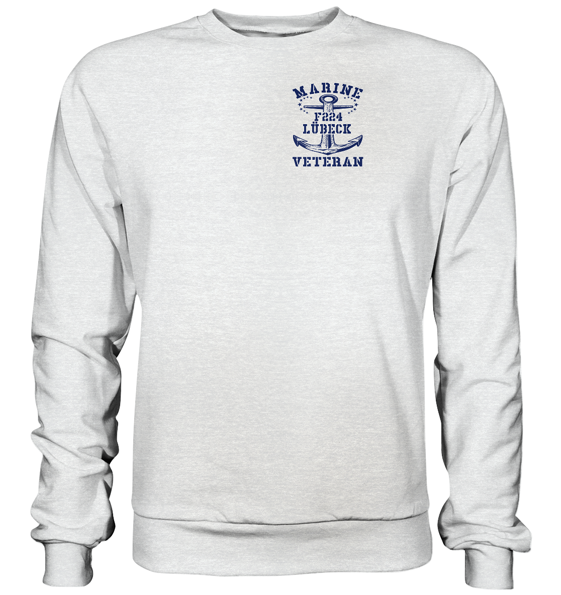 Fregatte F224 LÜBECK Marine Veteran Brustlogo - Premium Sweatshirt