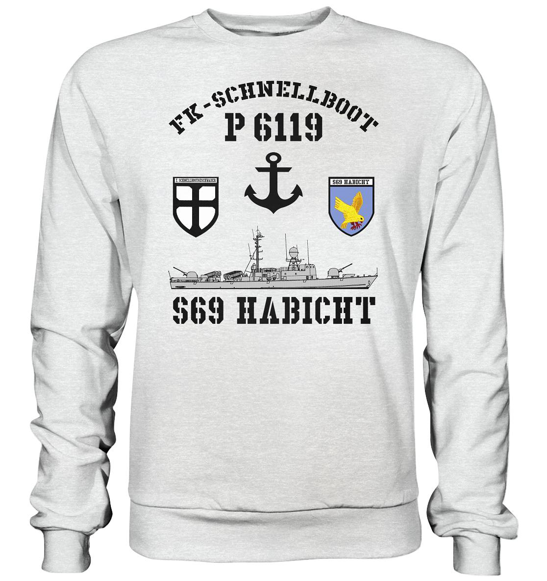 FK-Schnellboot P6119 HABICHT 7.SG Anker - Premium Sweatshirt
