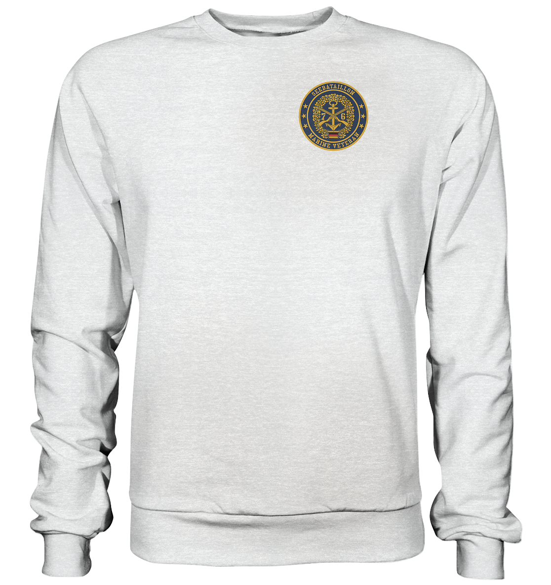 SEEBATAILLON 76er Marine Veteran Brustlogo - Premium Sweatshirt