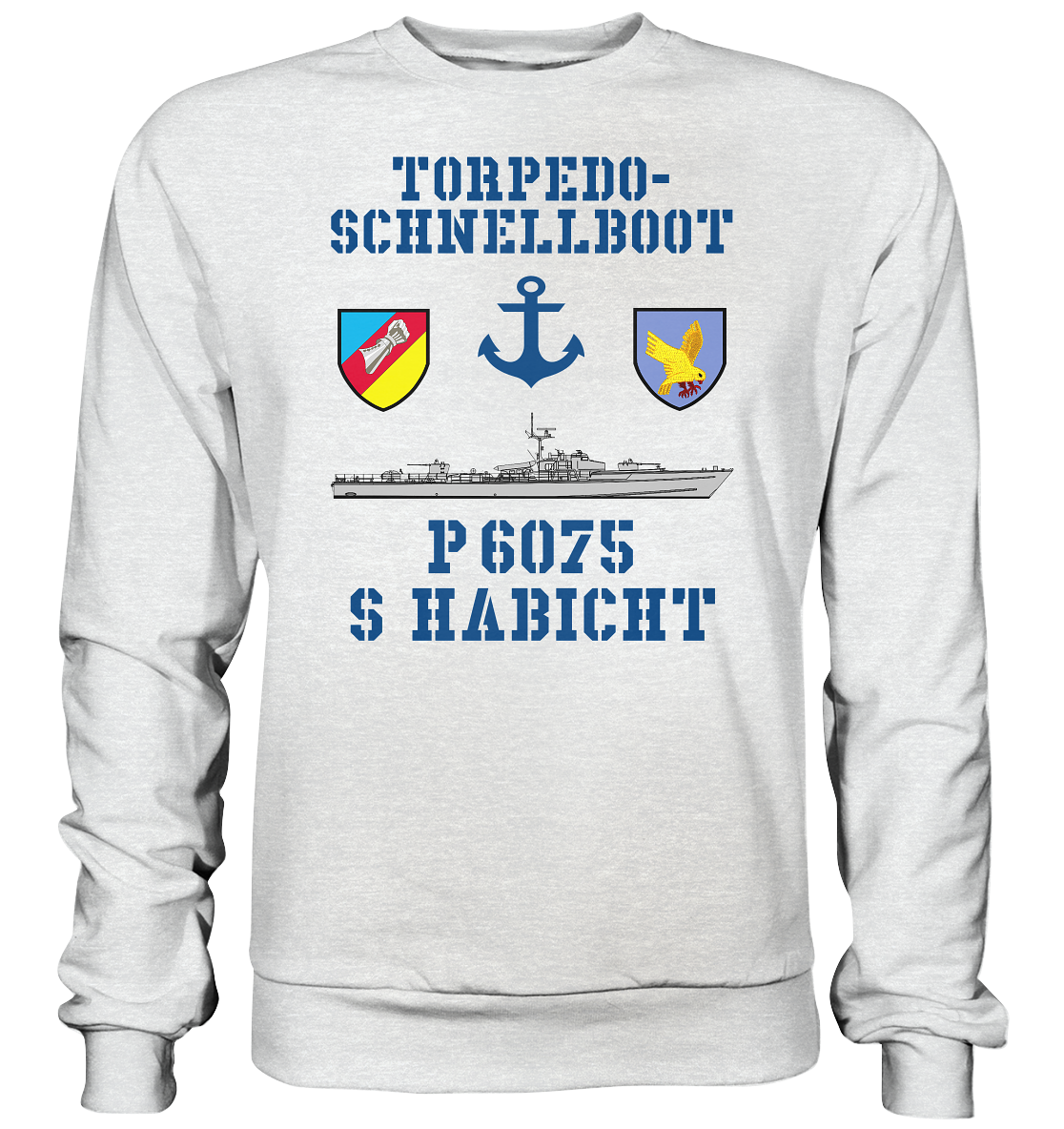 Torpedo-Schnellboot P6075 HABICHT Anker - Premium Sweatshirt