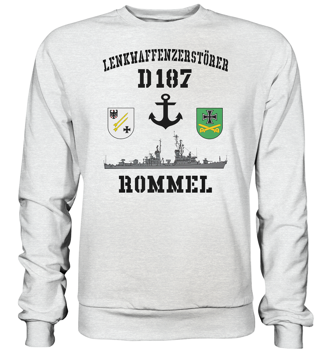 Lenkwaffenzerstörer D187 ROMMEL Anker - Premium Sweatshirt