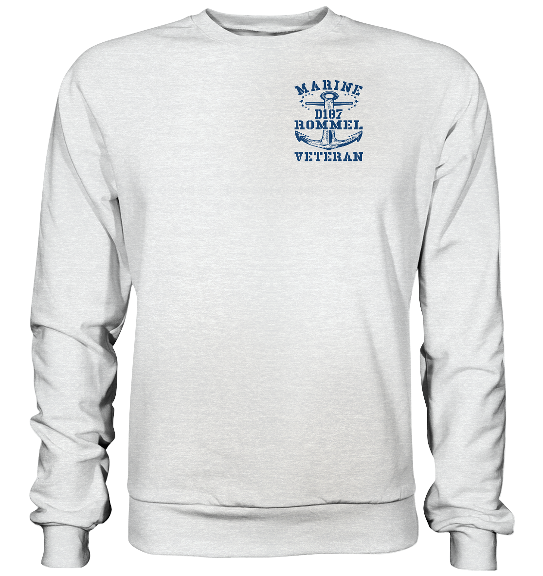 D187 Zerstörer ROMMEL Marine Veteran Brustlogo - Premium Sweatshirt