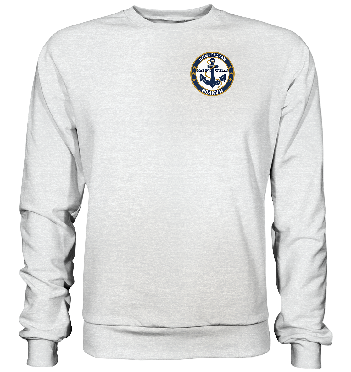 Marine Veteran Heimathafen BORKUM Brustlogo - Premium Sweatshirt