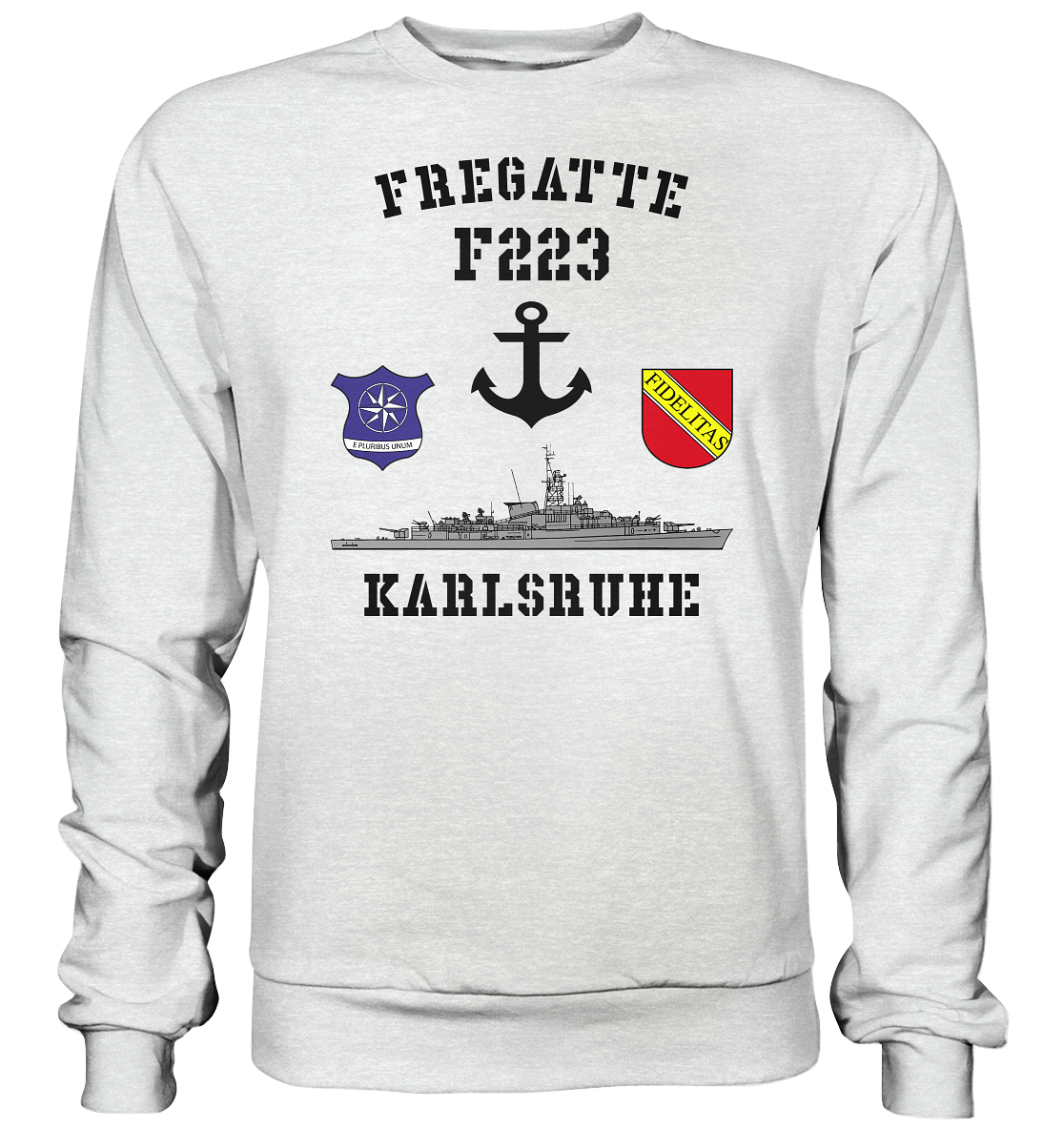 Fregatte F223 KARLSRUHE Anker - Premium Sweatshirt