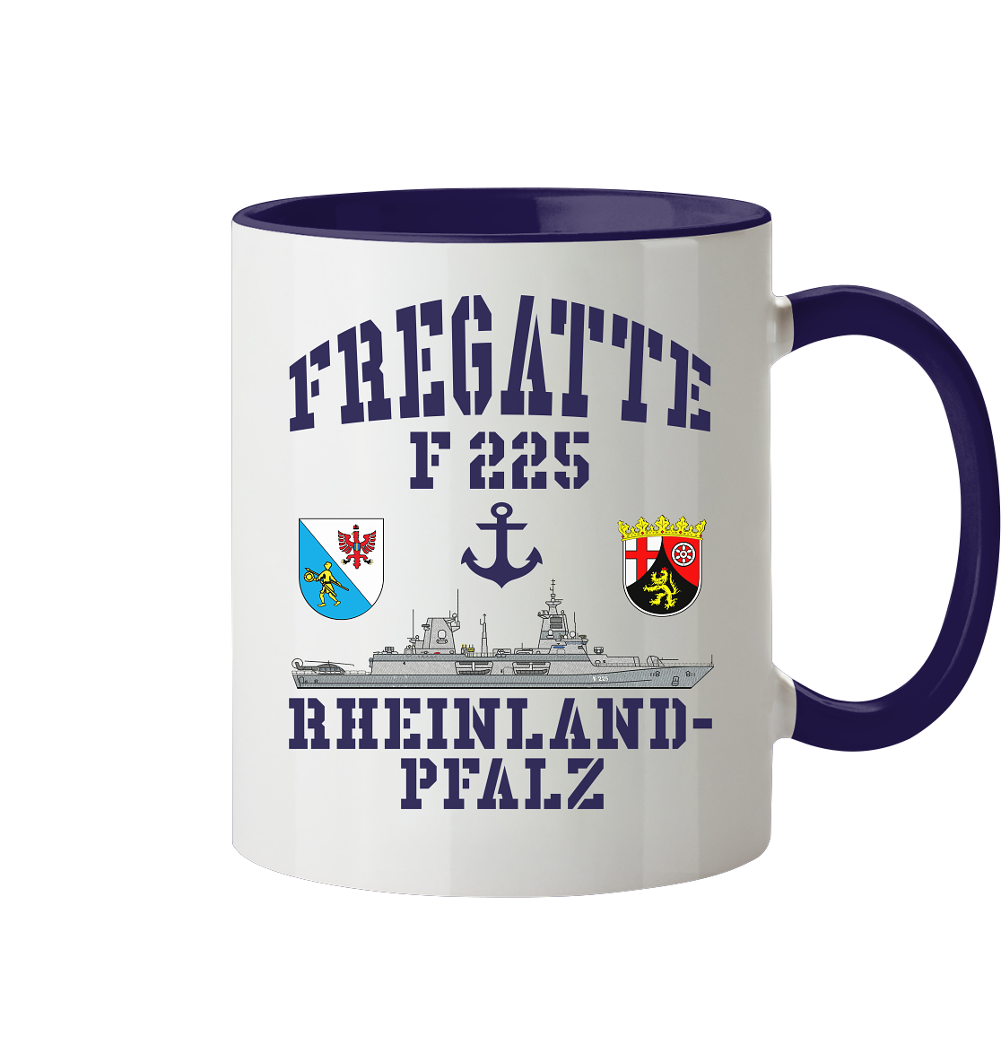 Fregatte F225 RHEINLAND-PFALZ Anker - Tasse zweifarbig